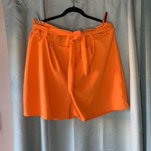 Boohoo Plus Paper Bag Waist Tailored Shorts